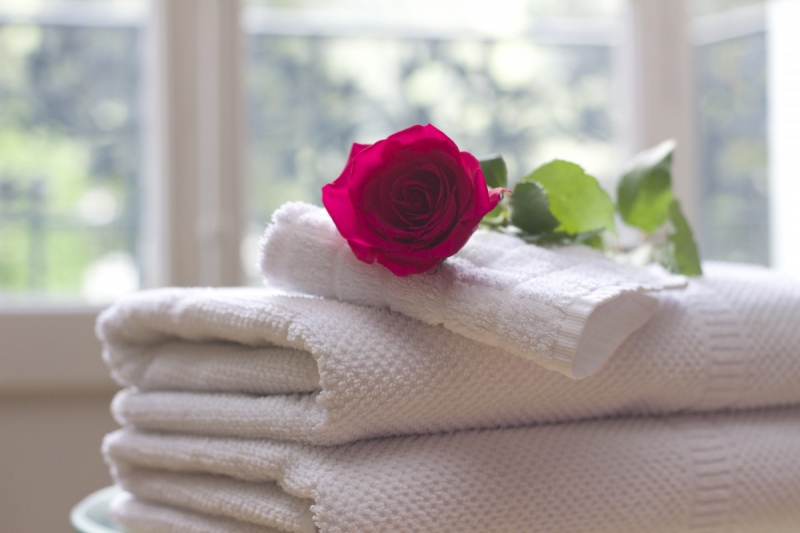 chambre-hote-AIGUINES-min_towel_rose_clean_care_salon_spa_white_bath-731641